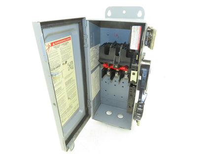 Square D HU361AWKEI Safety Disconnect Switch 30A 600V 30HP Non Fused 3 Pole