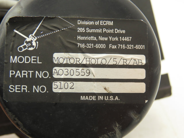 ECRM Holotek MOTOR/HOLO/5/R/AB Motorized Disc Hologon Laser Beam Deflector