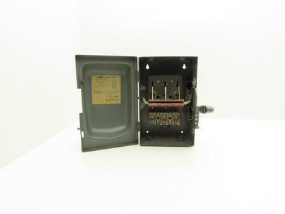 Square D A86352 Safety Disconnect Switch 60A 240VAC 7-1/2HP Fused 3 Pole