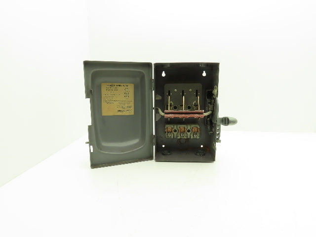 Square D A86352 Safety Disconnect Switch 60A 240VAC 7-1/2HP Fused 3 Pole