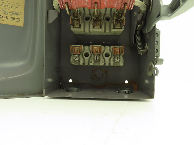 Square D A86352 Safety Disconnect Switch 60A 240VAC 7-1/2HP Fused 3 Pole