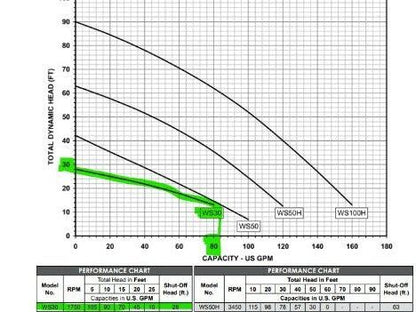 Monarch WS 30A Cast Iron Submersible Sewage Sump Pump with Float 2"NPT 115V