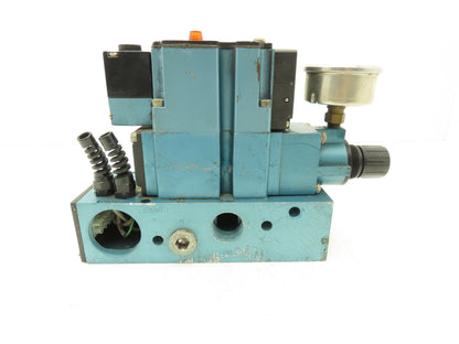 MAC 6316D-000-PM-111DA Pneumatic Directional Valve w/Pressure Regulator 120v