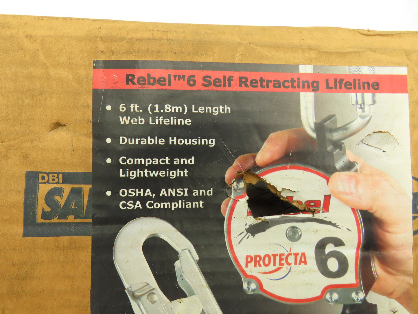 DBI-Sala 3101453 Rebel 6 Protecta Self Retracting Fall Safety Lifeline 6'