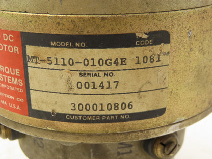 Torque Systems MT-5110-010G4E PM Field DC Servo Motor