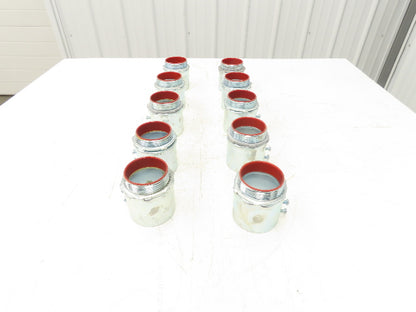 TC727A Steel City 2-1/2" EMT Conduit Box Adaptor Connector Insulated Lot of 10