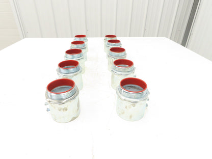 TC727A Steel City 2-1/2" EMT Conduit Box Adaptor Connector Insulated Lot of 10