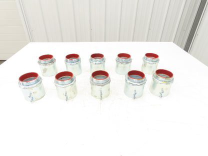 TC727A Steel City 2-1/2" EMT Conduit Box Adaptor Connector Insulated Lot of 10