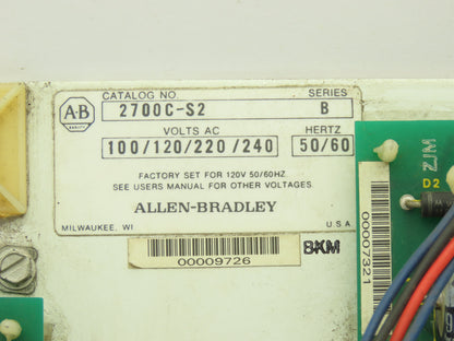 Allen Bradley 2700C-S2 Power Control Board 120/240VAC Ser B