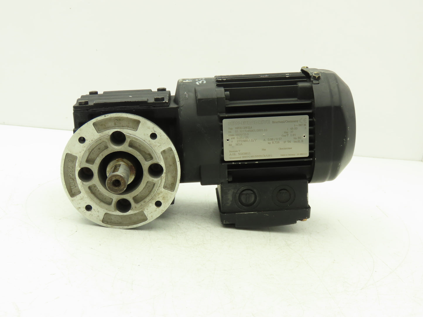 Sew Eurodrive WF20DR63L4 Gearmotor 48:1 Reducer 33rpm .25kw 277/480V 3PH 63L