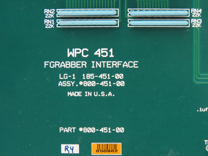 Web Printing WPC 451 LG-1 FGrabber Interface Single Board Only