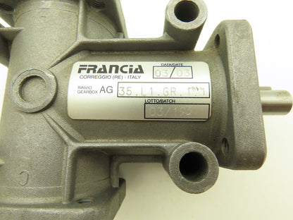 Pulsar Francia 35.L1.GR.1.1 Right Angle Gearbox 1:1 Ratio 14mm Shaft