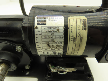 Bodine Electric 32A4BEPM-5R DC Gearmotor 130V 30:1 Ratio 67rpm LH Output