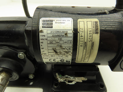 Bodine Electric 32A4BEPM-5R DC Gearmotor 130V 30:1 Ratio 67rpm LH Output