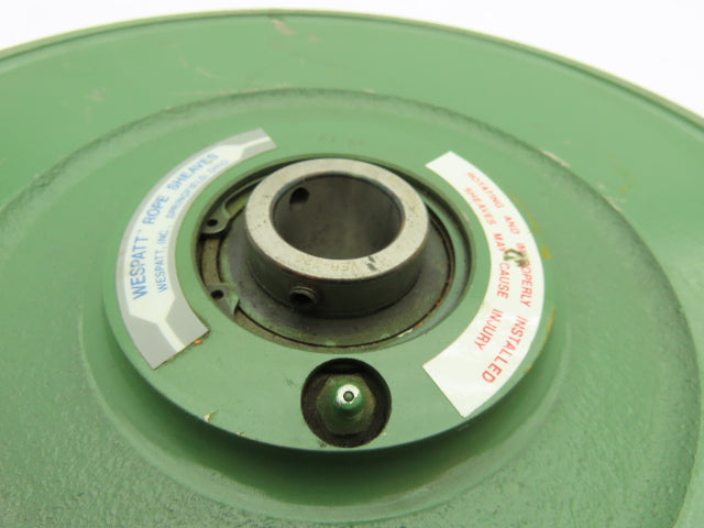Wespatt Inc. P1006-01 Snatch Block Rope Steel Pulley Sheave 12" OD 1-1/4" Bore