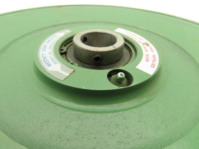 Wespatt Inc. P1006-01 Snatch Block Rope Steel Pulley Sheave 12" OD 1-1/4" Bore