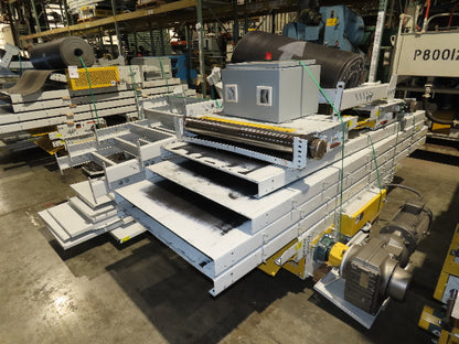 Hytrol HSSHD 37"x 50' Incline Belt Conveyor 7.5Hp 3PH Center Drive 114fpm 9' 5"H