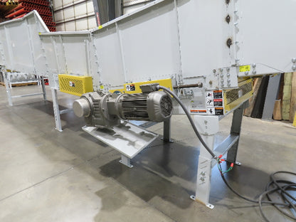 Hytrol HSSHD 37"x 50' Incline Belt Conveyor 7.5Hp 3PH Center Drive 114fpm 9' 5"H