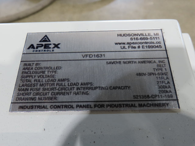 Hytrol HSSHD 37"x 50' Incline Belt Conveyor 7.5Hp 3PH Center Drive 114fpm 9' 5"H