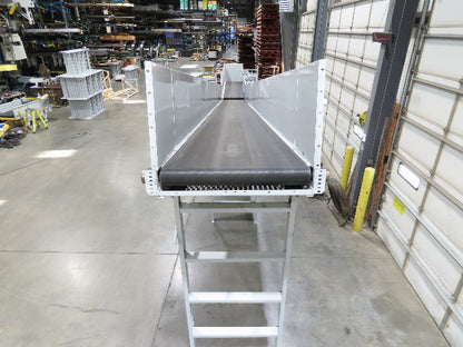 Hytrol HSSHD 37"x 50' Incline Belt Conveyor 7.5Hp 3PH Center Drive 114fpm 9' 5"H