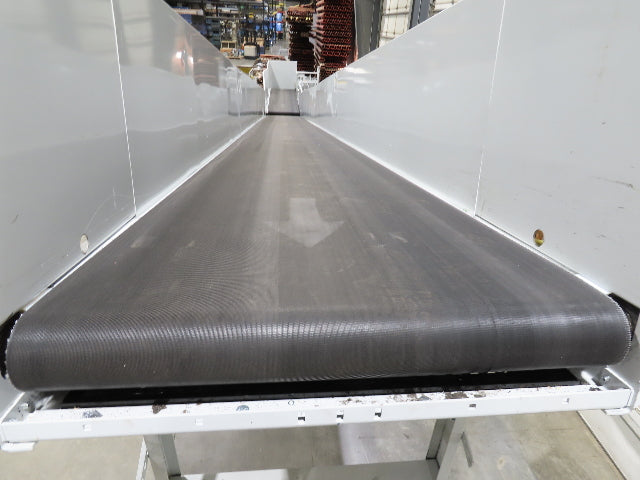 Hytrol HSSHD 37"x 50' Incline Belt Conveyor 7.5Hp 3PH Center Drive 114fpm 9' 5"H