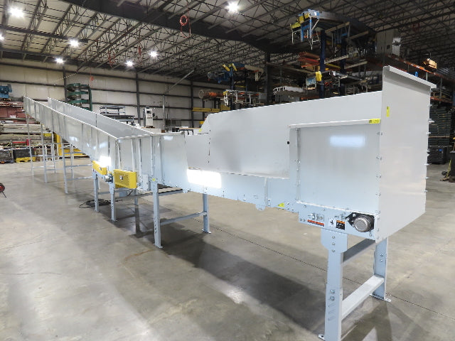 Hytrol HSSHD 37"x 50' Incline Belt Conveyor 7.5Hp 3PH Center Drive 114fpm 9' 5"H