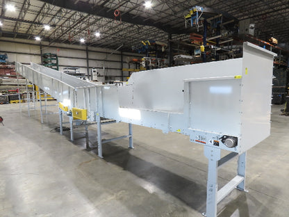 Hytrol HSSHD 37"x 50' Incline Belt Conveyor 7.5Hp 3PH Center Drive 114fpm 9' 5"H