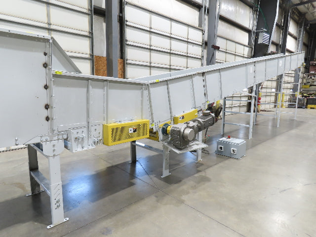 Hytrol HSSHD 37"x 50' Incline Belt Conveyor 7.5Hp 3PH Center Drive 114fpm 9' 5"H