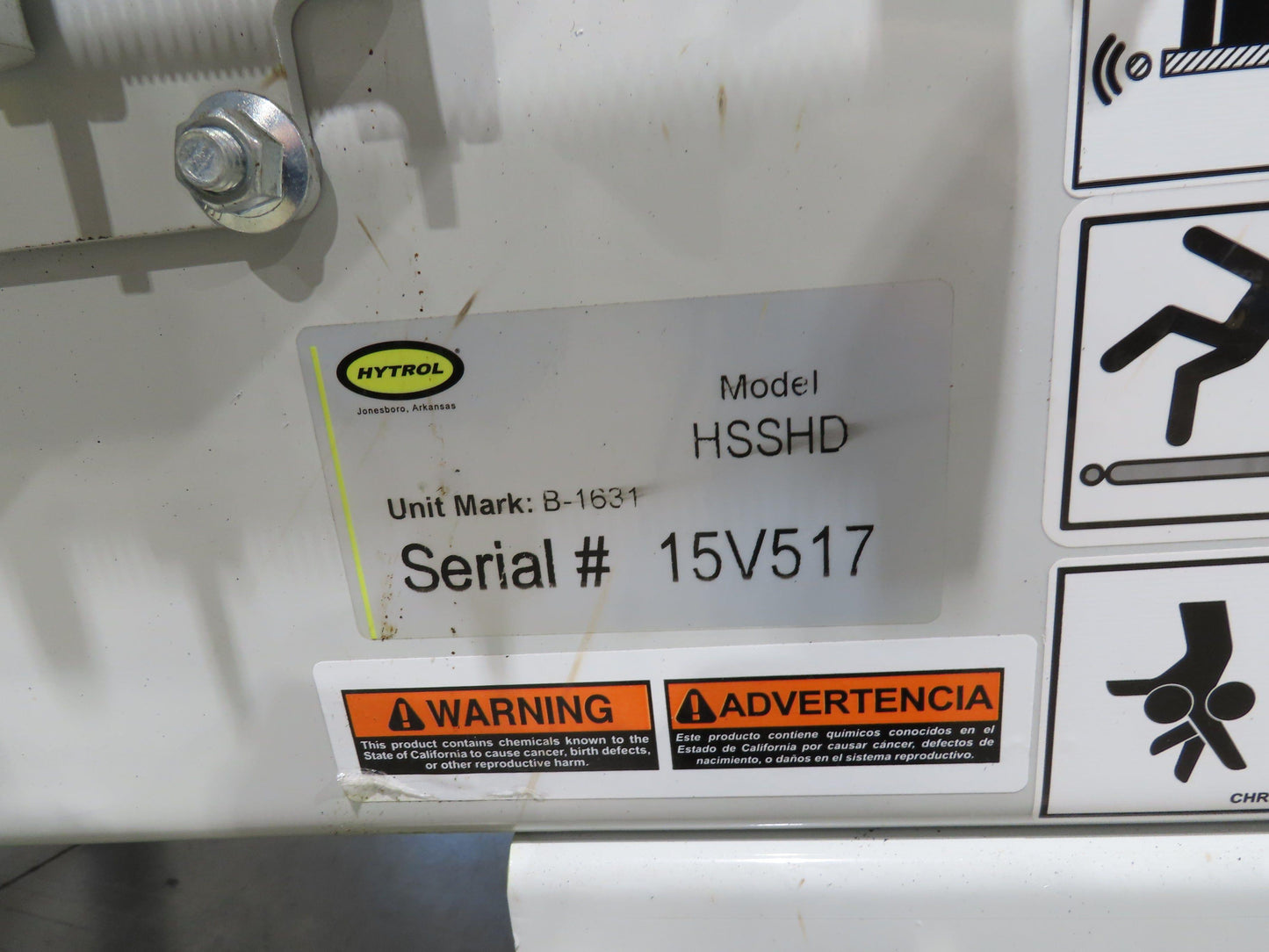 Hytrol HSSHD 37"x 50' Incline Belt Conveyor 7.5Hp 3PH Center Drive 114fpm 9' 5"H