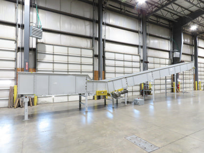 Hytrol HSSHD 37"x 50' Incline Belt Conveyor 7.5Hp 3PH Center Drive 114fpm 9' 5"H