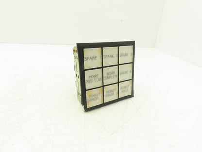 IDEC SLC 30N Annunciator 9-Position 3x3 Layout Lighted Indicator Panel
