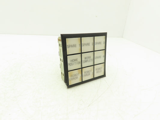 IDEC SLC 30N Annunciator 9-Position 3x3 Layout Lighted Indicator Panel