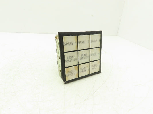 IDEC SLC 30N Annunciator 9-Position 3x3 Layout Lighted Indicator Panel