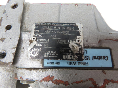 Nord 0282NB/VZ-63 L/4 CUS BRE5 HL Gearmotor 9.64:1 Reducer 174rpm 230/460vac 3ph