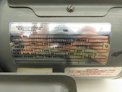 AO Smith C56K2UE102 Single Phase AC Motor 3/4Hp 3450 RPM 115/208-230V 1PH 56C
