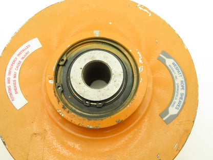 Wespatt Inc. PJ1103-4A Snatch Block Rope Steel Pulley Sheave 9" OD 1-1/4" Bore
