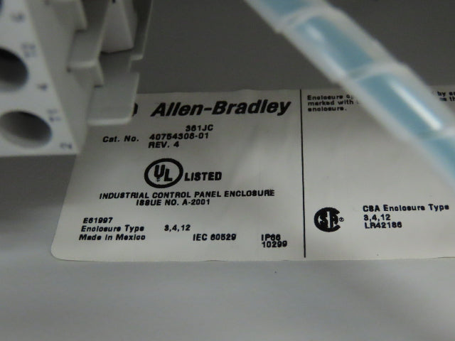 Allen Bradley 103H Motor Starter Enclosure Disconnect 480V 10A 7.5Hp Coil 24VDC