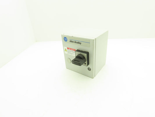 Allen Bradley 103H Motor Starter Enclosure Disconnect 480V 10A 7.5Hp Coil 24VDC
