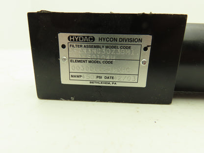 Hydac DFBH3HC30Z3BM1.0/SO104H Hydraulic Filter w/Pressure Indicator B8420BMHFV