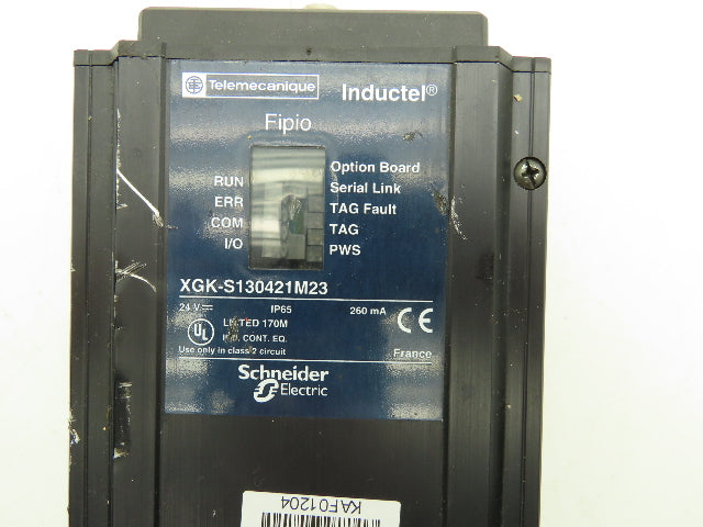 Telemecanique XGK-S130421M23 Inductel Fipio Ethernet Read Write RF Station 24VDC