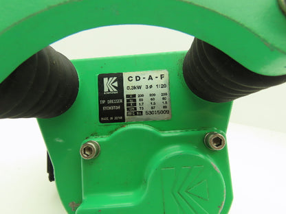 Kyokutoh CD-A-F Welding Auto Tip Dresser .3kw 89rpm 220V 3PH 1:20