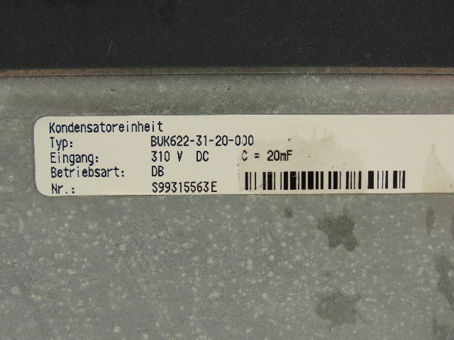 Baumuller BUK622-31-20 4 Capacitor Unit 20mF 310vdc