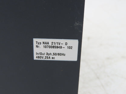 Bosch NAA 21/1V-D Power Feed Unit for Digital Servo Drive 460v 3ph 50/60Hz 25A
