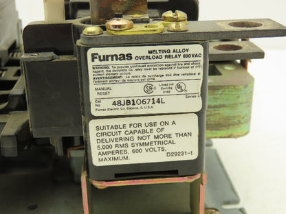 Furnas 14JB108300 Motor Starter 135A 200/230VAC/575VAC 3ph 40/50/100Hp NEMA 4