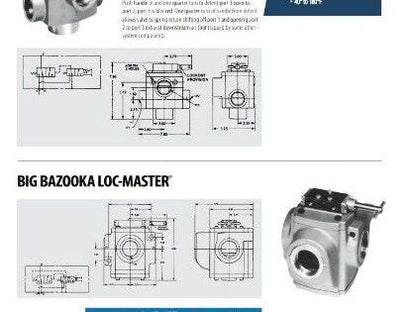 Fluid Power BB045-301-15 Lock-Out Valve 3-Way Big Bazooka Loc-Master 1.5"npt