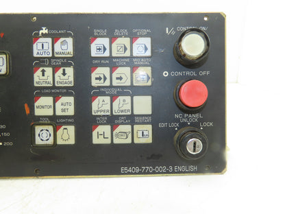 Okuma E5409-770-002-3 HMI Keypad Operator Control Panel With E-Stop