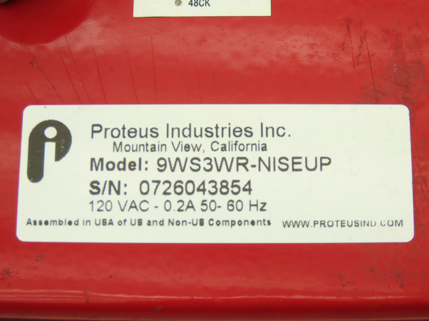 Proteus 9WS3WR-NISEUP WeldSaver Coolant Flow Controller and Leak Detector