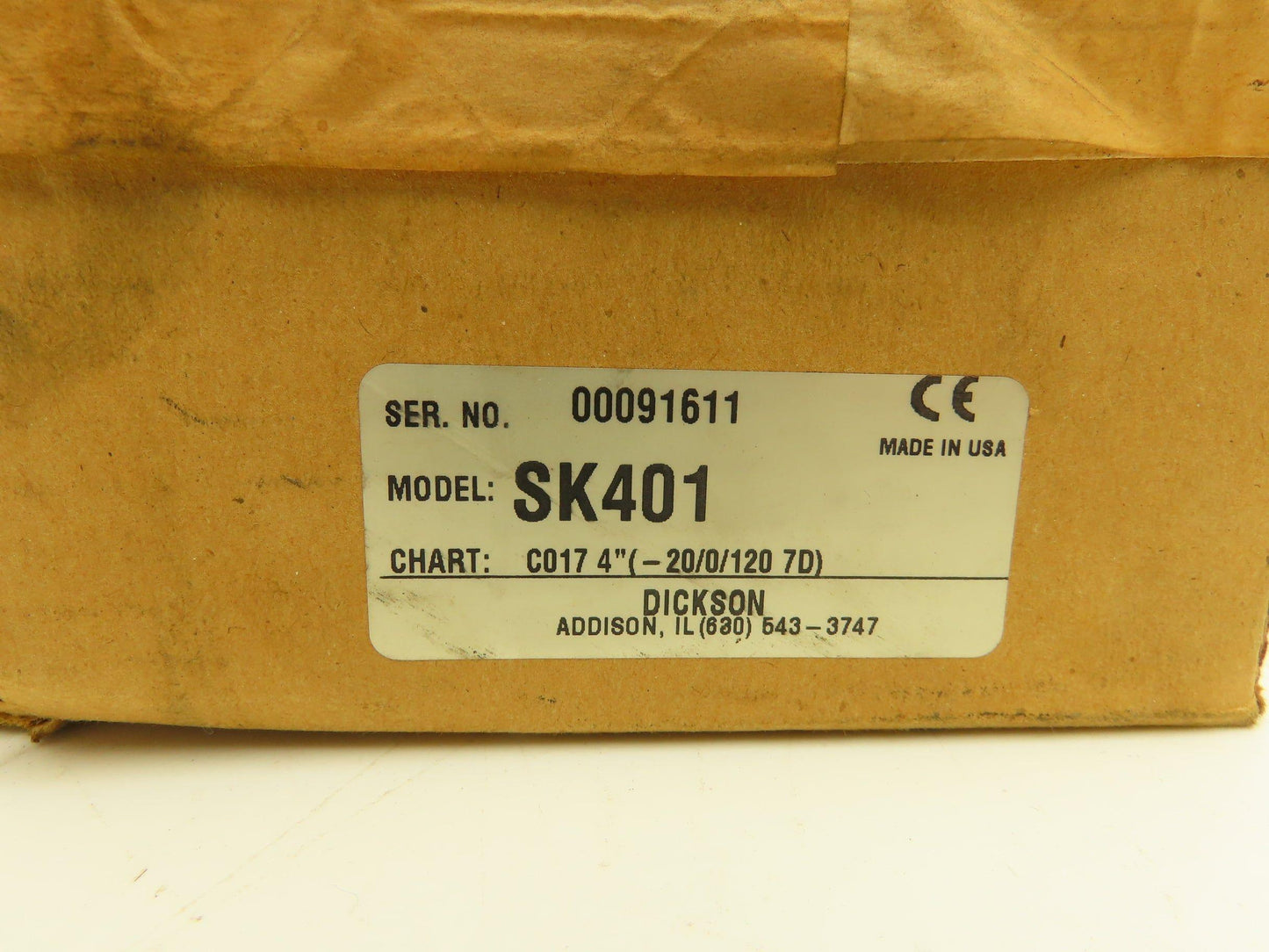 Dickson SK401 Circular Chart Data Temperature Recorder 200+ Charts