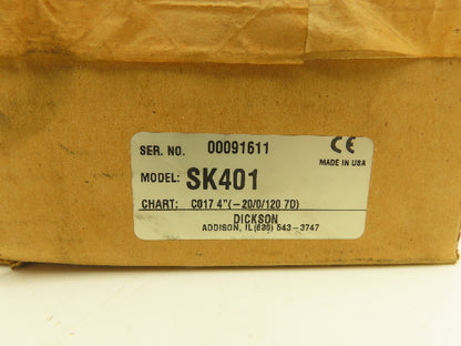 Dickson SK401 Circular Chart Data Temperature Recorder 200+ Charts