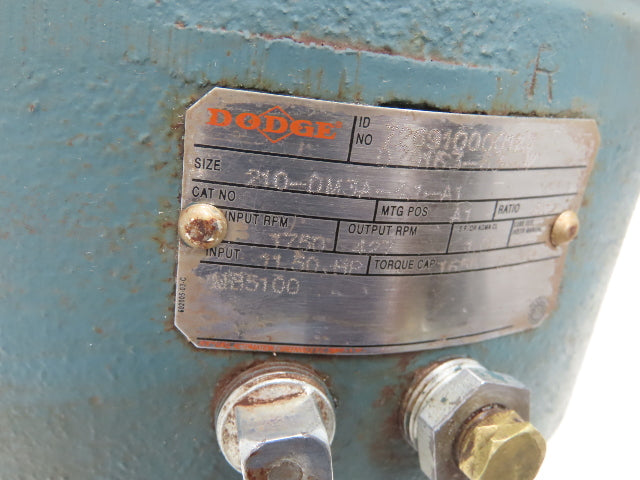 Dodge 210-DM3A-4.1-A1 Inline Reducer 4.1 Ratio Gearbox 11.5Hp 427rpm 215TC